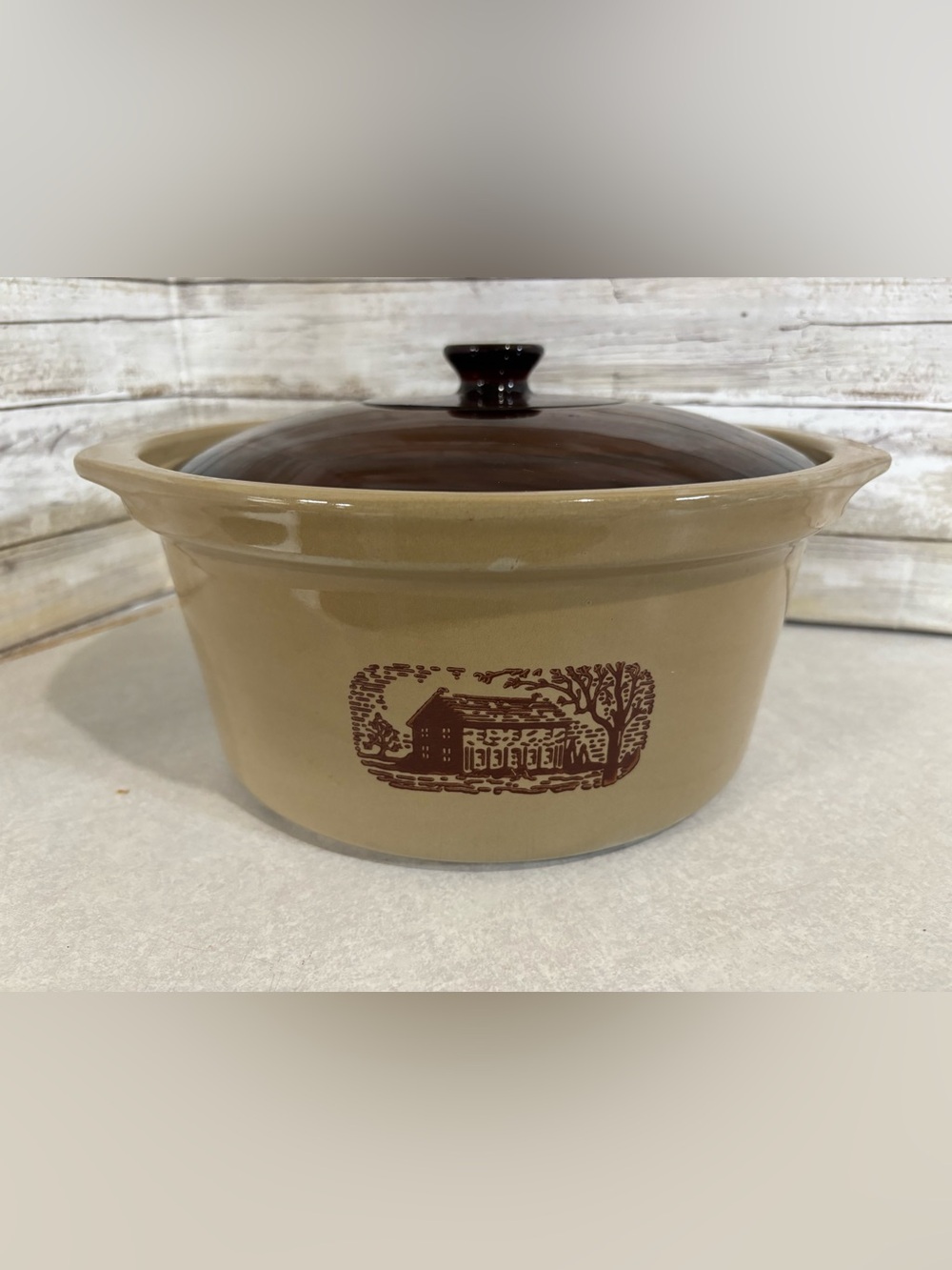 Vintage 70s Amana Radarange crock stoneware cooker